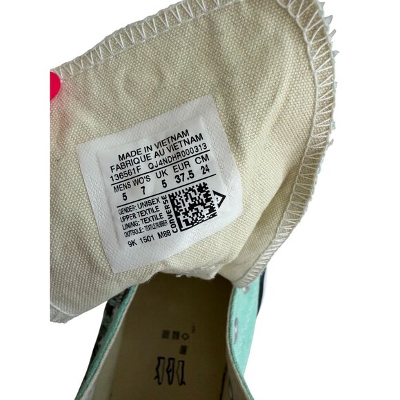 CONVERSE Women's NYC Mint Green Hi Top Sneakers Size US 7 - Picture 8 of 11